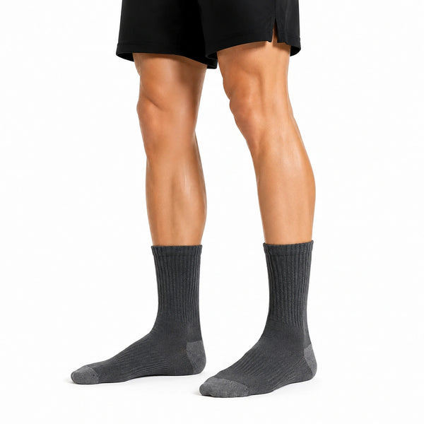 Calze sportive 43-46 in maglia grigio scuro a coste