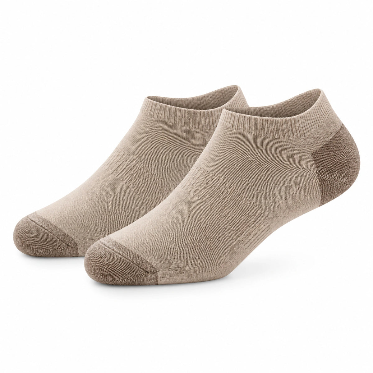 Calzini alla caviglia 35-38 in tessuto a maglia beige/tortora - stile essenziale