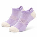 Calze sportive corte 39-42 in tessuto a maglia lilla e crema traspiranti