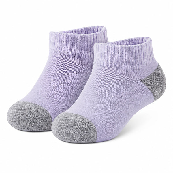 Calzini alla caviglia 43-46 in tessuto a maglia lilla e grigio - stile casual