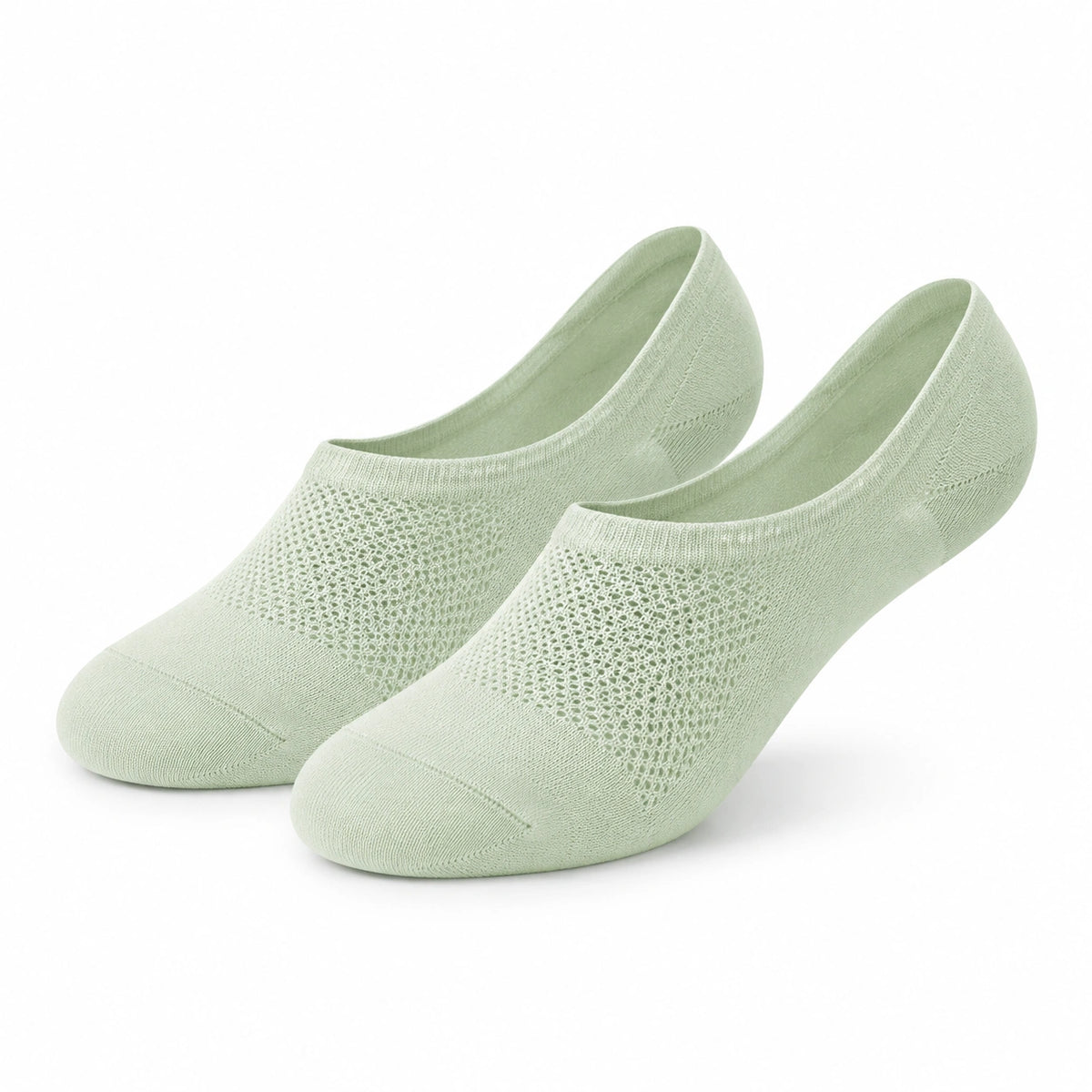 Calze fantasmino 43-46 in maglia verde chiaro traspiranti