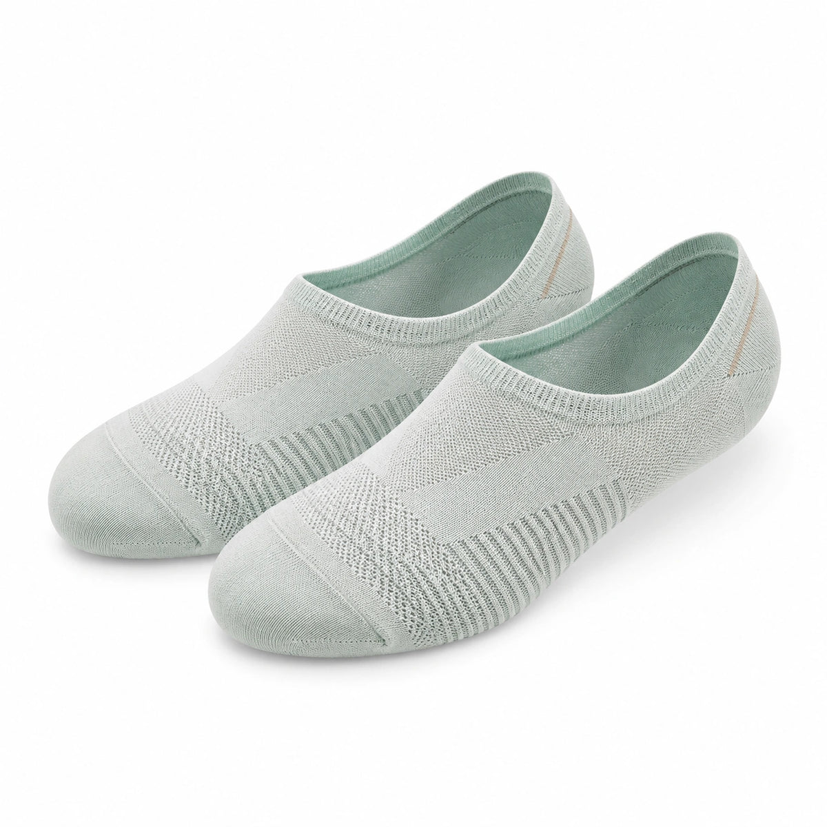 Calzini invisibili 35-38 in maglia verde salvia per uso quotidiano - elasticizzati