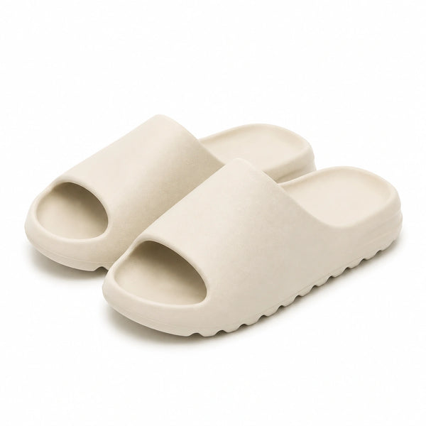 Ciabatte 38/39 in schiuma EVA beige per uso quotidiano - design slip on