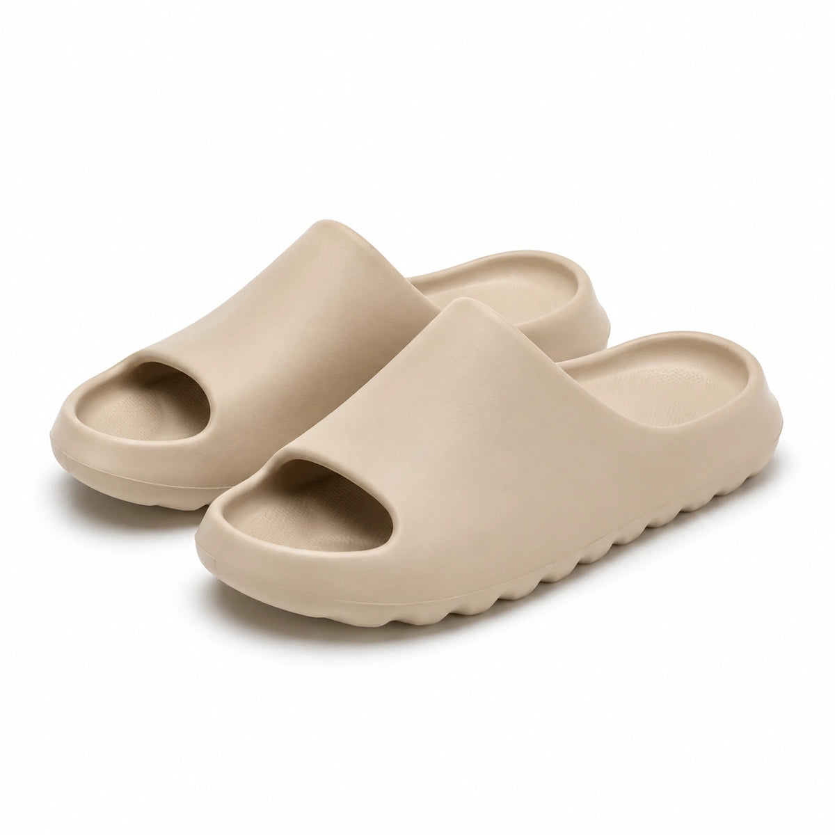 Ciabatte unisex 40/41 in materiale sintetico beige - suola antiscivolo