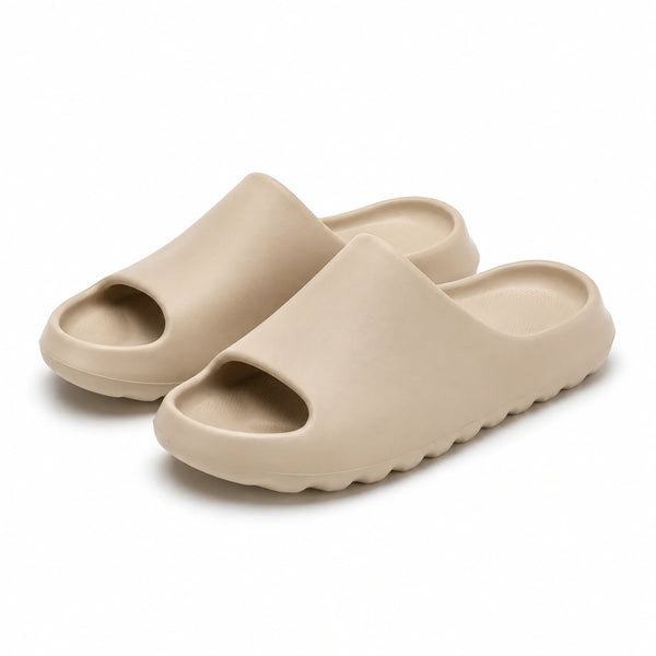 Ciabatte unisex 40/41 in materiale sintetico beige - suola antiscivolo