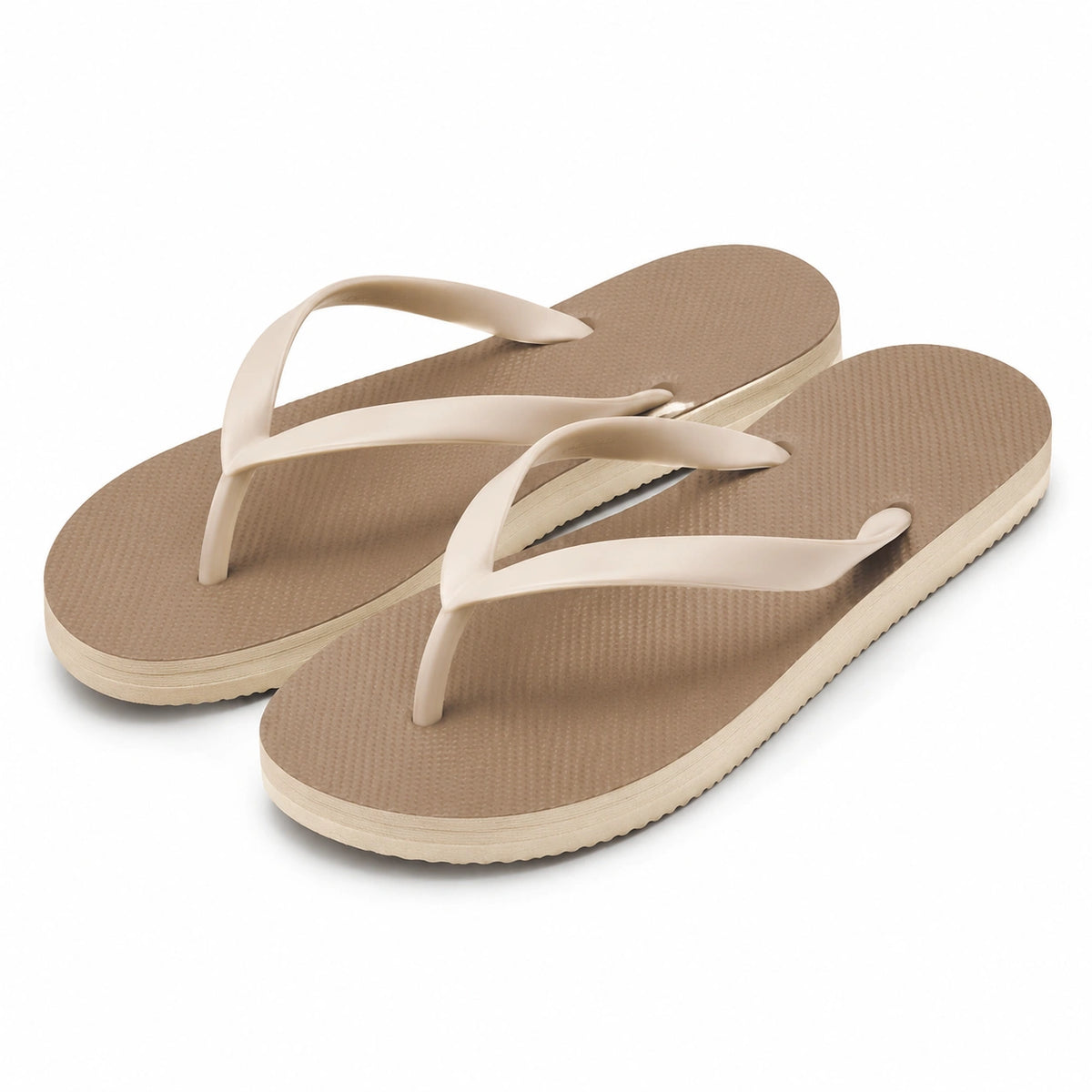 Infradito 38/39 beige in materiale sintetico - suola testurizzata per uso estivo