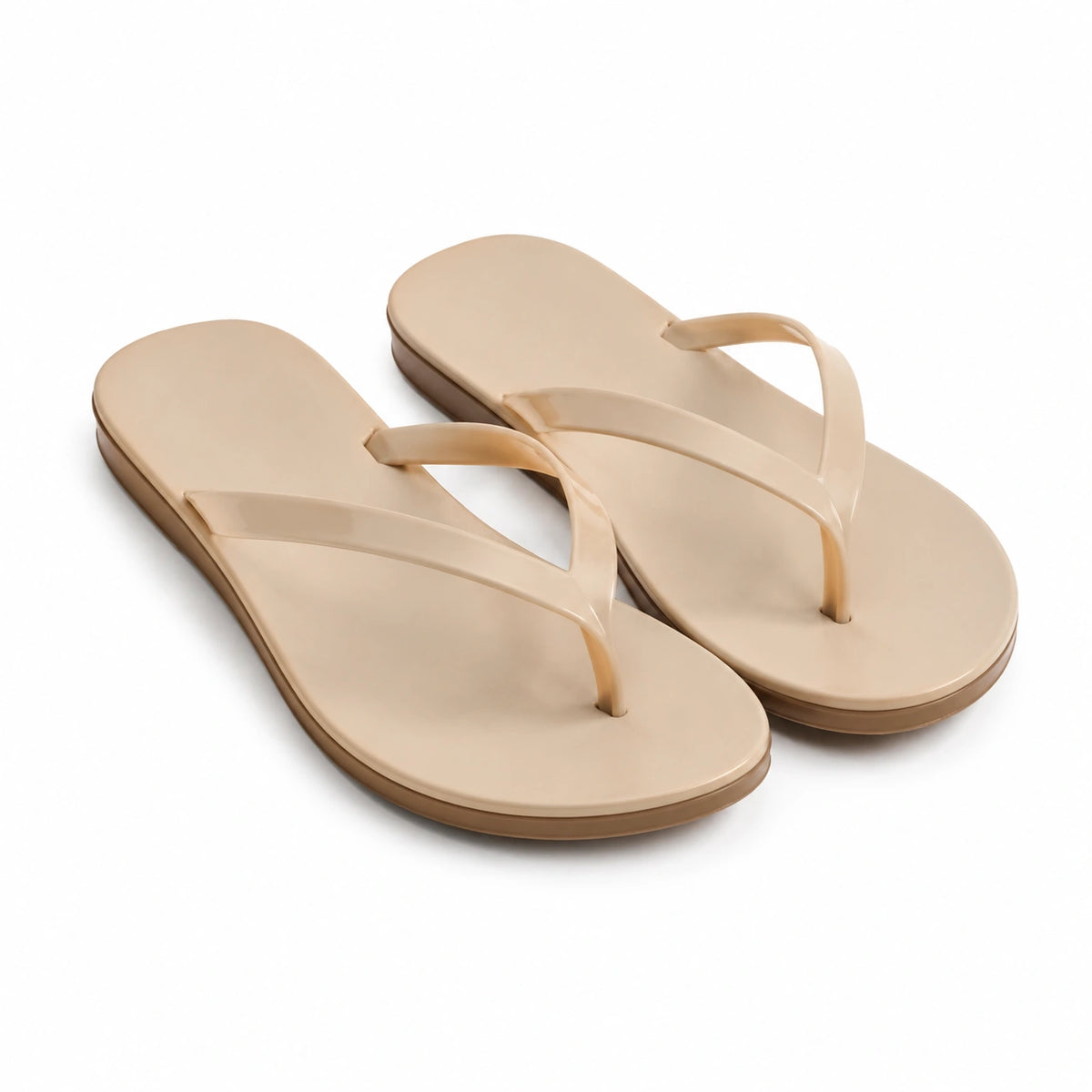 Infradito 40/41 beige in materiale sintetico - stile minimal per estate